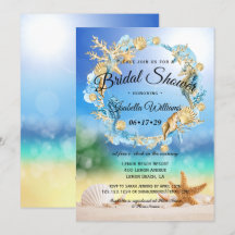 エレガントな海辺の星型貝殻 ブライダルシャワー