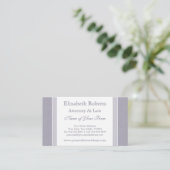 エレガントな淡いブルーおよび白人のシンプルなプロフェッショナル 名刺 (スタンド正面)