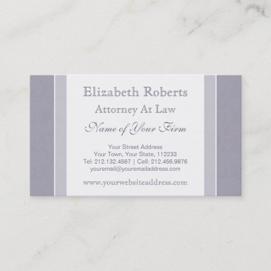 エレガントな淡いブルーおよび白人のシンプルなプロフェッショナル 名刺 (正面)