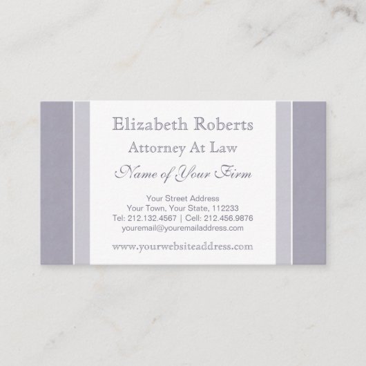 エレガントな淡いブルーおよび白人のシンプルなプロフェッショナル 名刺 (正面)