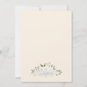 エレガントな淡い赤面ピーチフローラルフォーマルウェディング 招待状 (裏面)