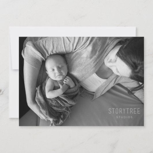 エレガントな淡い青の蝶結びの男の子のベビーシャワーフォト サンキューカード (裏面)