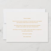 エレガントな淡紅色の花と金の角の弔意デザイン (裏面)