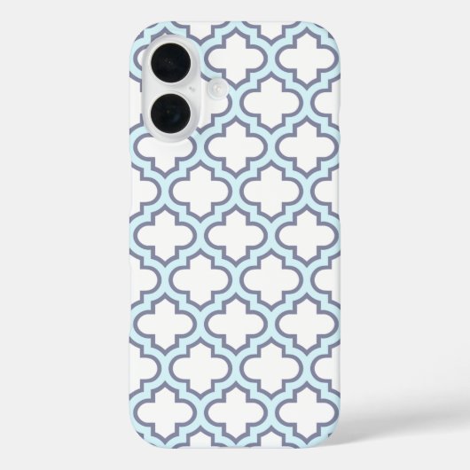 エレガントな淡青色のモロッコ四葉模様 Case-Mate iPhoneケース (裏面)