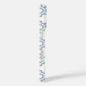 エレガントな淡青色のモロッコ四葉模様 Case-Mate iPhoneケース (裏面 / 右)