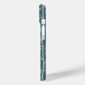 エレガントな深い森のティール系花柄シルエット Case-Mate iPhoneケース (裏面 / 左)
