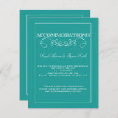 エレガントな渦巻のターコイズの調節カード エンクロージャーカード (正面/裏面)