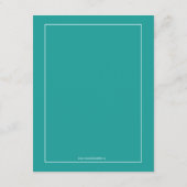 エレガントな渦巻のターコイズの調節カード エンクロージャーカード (裏面)