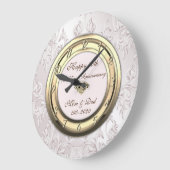 エレガントな渦 50周年記念 ラージ壁時計 (傾斜)