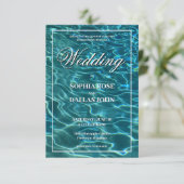 エレガントな湖と海のリゾート ウェディング 招待状 (スタンド正面)