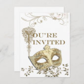 エレガントな演劇的な招待状 招待状 (正面/裏面)