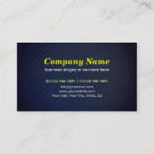 エレガントな濃紺の格子安全ヘルメットの建築 名刺 (裏面)