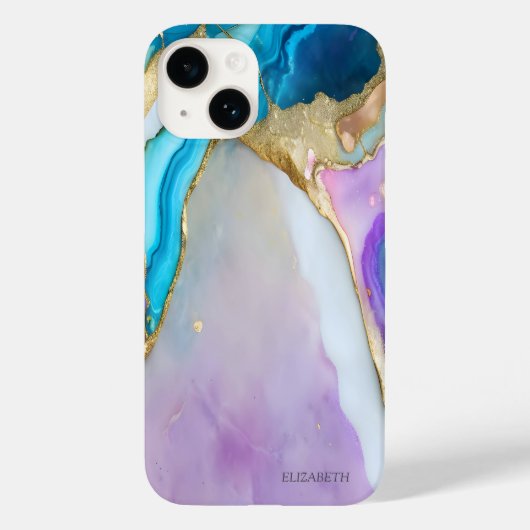 エレガントな濃紺大理石デザイン Case-Mate iPhoneケース (裏面)