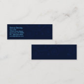 エレガントな濃紺 スキニー名刺 (正面/裏面)