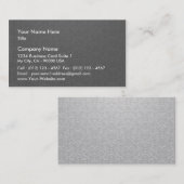 エレガントな灰色および白い花のギフト 名刺 (正面/裏面)