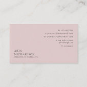 エレガントな灰色のかわいらしい赤面の花花束 名刺 (裏面)