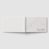 エレガントな灰色の鉛筆スケッチの枝 ブライダルシャワー ゲストブック (全面)