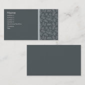 エレガントな灰色 名刺 (正面/裏面)