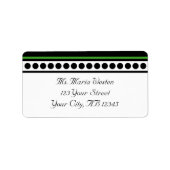 エレガントな点々のある緑のアクセント住所 シール (正面)