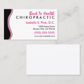 エレガントな点のカイロプラクティックの名刺 名刺 (正面/裏面)