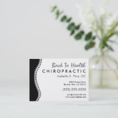 エレガントな点の特大カイロプラクティックの名刺 名刺 (スタンド正面)