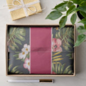 エレガントな熱帯ハイビスカスの花および葉 薄葉紙 (ギフト)