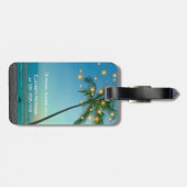 エレガントな熱帯ハワイのヤシの木のひもライト ラゲッジタグ (裏面横)