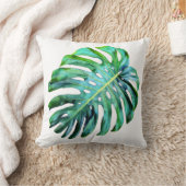 エレガントな熱帯ハワイMonsteraの葉の写真 クッション (ブランケット)