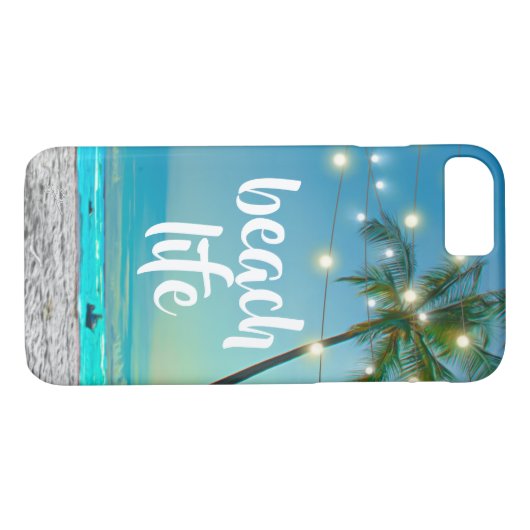 エレガントな熱帯ビーチの生命やしひもライト Case-Mate iPhoneケース (裏面(横))