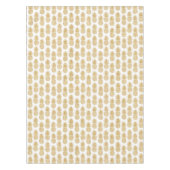 エレガントな熱帯ホワイトゴールドのパイナップルパターン テーブルクロス (正面)