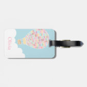 エレガントな熱気の気球旅行荷物のラベル ラゲッジタグ (裏面横)