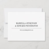 エレガントな燭台 ウェディング返信招待状 出欠カード (裏面)