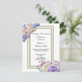 エレガントな牡丹の結婚記念日招待状 招待状 (スタンド正面)