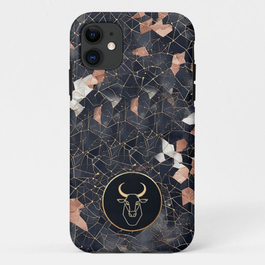 エレガントな牡牛座の星座デザイン Case-Mate iPhoneケース (裏面)