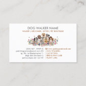 エレガントな犬のグルーミング ウォーキング シッティング サービス 名刺 (裏面)