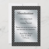 エレガントな独身パーティーの招待状（シルバー） 招待状 (裏面)