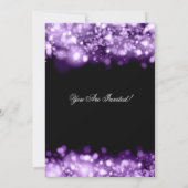 エレガントな独身最後の夜会 きらきらライト 紫 招待状 (裏面)