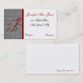 エレガントな猟犬歯パターン名刺 名刺 (正面/裏面)