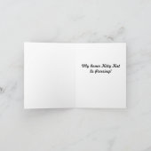 エレガントな猫はノート感謝していしています サンキューカード (内部)