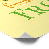 エレガントな王冠プリンセス フロッグ ブライダルシャワーのご案内 ポスター (角)