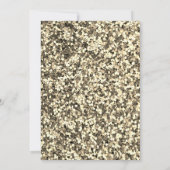 エレガントな現代のゴールドティアラ、キラキラのクイーンセニョーラ 招待状 (裏面)