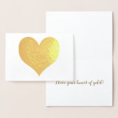 エレガントな現代のゴールドハートバレンタインデー 箔カード (ディスプレー)