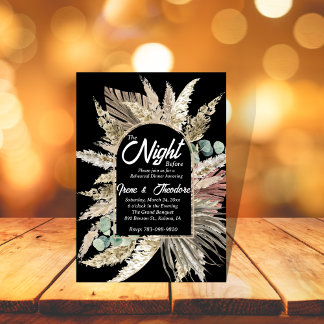 エレガントな現代のテラコッタ ボーホー リハーサルディナー 招待状