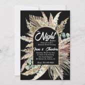 エレガントな現代のテラコッタ ボーホー リハーサルディナー 招待状 (正面)