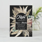 エレガントな現代のテラコッタ ボーホー リハーサルディナー 招待状 (スタンド正面)