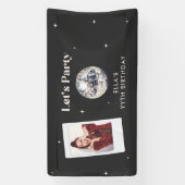 エレガントな現代のディスコボール誕生日 横断幕 (縦)