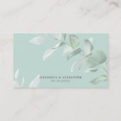 エレガントな現代のユーカリの結婚式オンラインRSVP エンクロージャーカード (裏面)