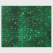 エレガントな現代の女の子らしいスタイリッシュな緑のグリッター ラッピングペーパー (フラット)
