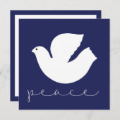 エレガントな現代の平和ホリデーカード シーズンカード (正面/裏面)