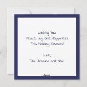 エレガントな現代の平和ホリデーカード シーズンカード (裏面)